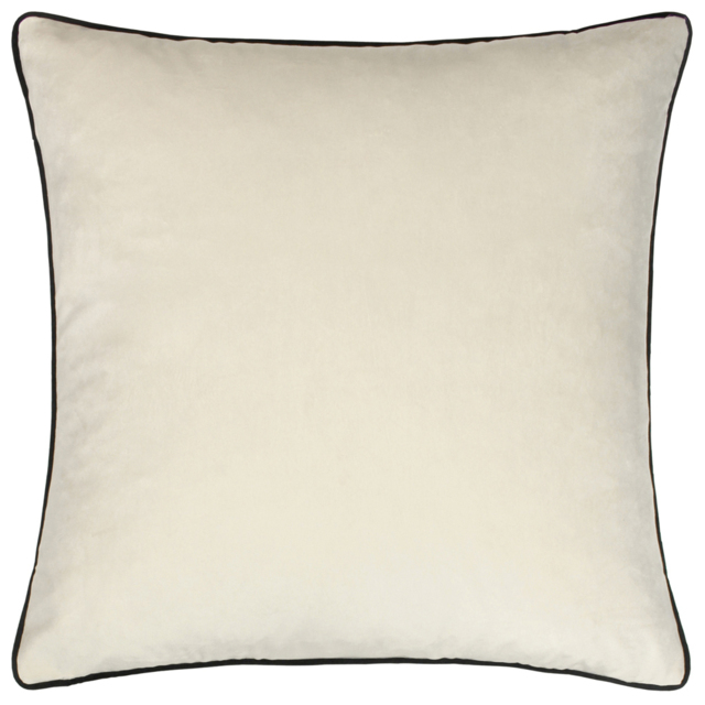 Paoletti Meridian Ivory Black Velvet Cushion - image 1