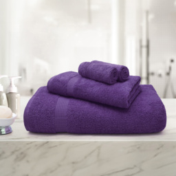 Mayfair Egyptian Cotton Purple Bath Sheet Set of 2 - thumbnail 2
