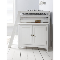 Noa and Nani Moro Single White Sleep Station with Chest of Drawers Cabinet and Desk - thumbnail 2