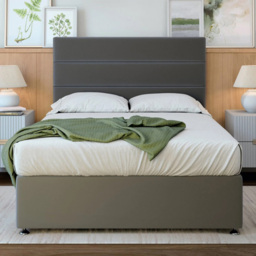 Bedmaster Super King Size Graphite Plush 4 Drawer Velvet Divan Base