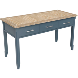 Baumhaus Signature 3 Drawer Blue Executive Dressing Table - thumbnail 2