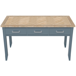 Baumhaus Signature 3 Drawer Blue Executive Dressing Table - thumbnail 3