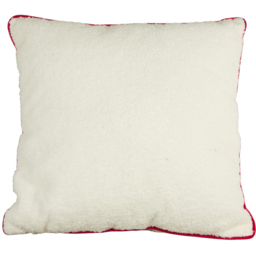 Candy Cane Bow Boucle Cushion White - thumbnail 4