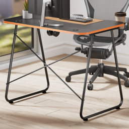 Properav Computer Gaming Desk Black and Orange
