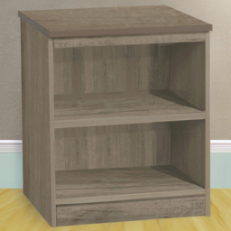 R White Cabinets Grey 2 Shelf Bookcase