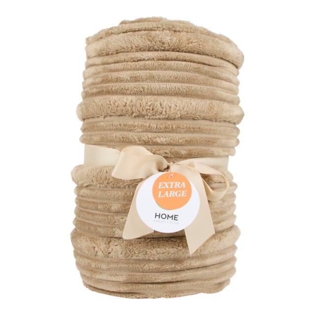 Brooklyn Extra Large Ribbed Throw Mink - image 1