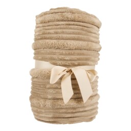 Brooklyn Extra Large Ribbed Throw Mink - thumbnail 2