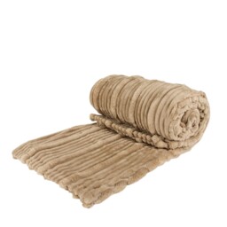 Brooklyn Extra Large Ribbed Throw Mink - thumbnail 4