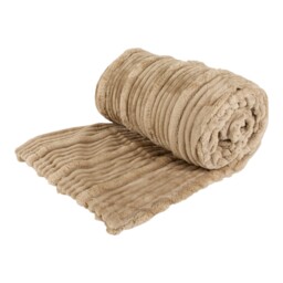 Brooklyn Extra Large Ribbed Throw Mink - thumbnail 3