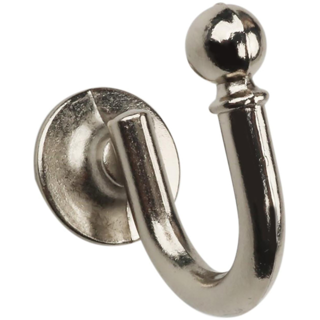 Boston Polished Steel Curtain Tieback Hook 2 Pack