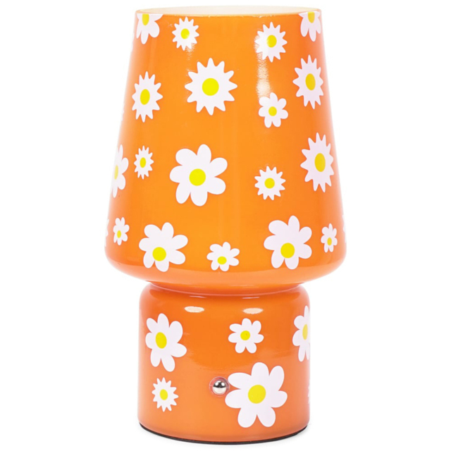 ValueLights Hanya Flower Glass Rechargeable LED Portable Table Lamp - image 1