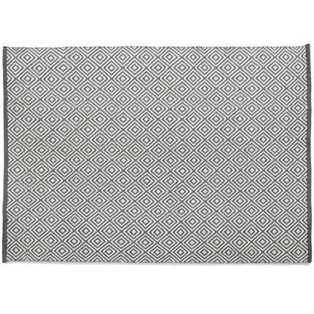 Hug Rug Warm Grey Woven Diamond Rug 120 x 170cm - image 1