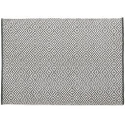 Hug Rug Warm Grey Woven Diamond Rug 120 x 170cm - thumbnail 1