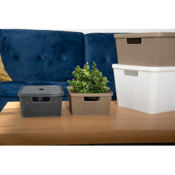 Leche Grey Storage Basket Medium - thumbnail 2