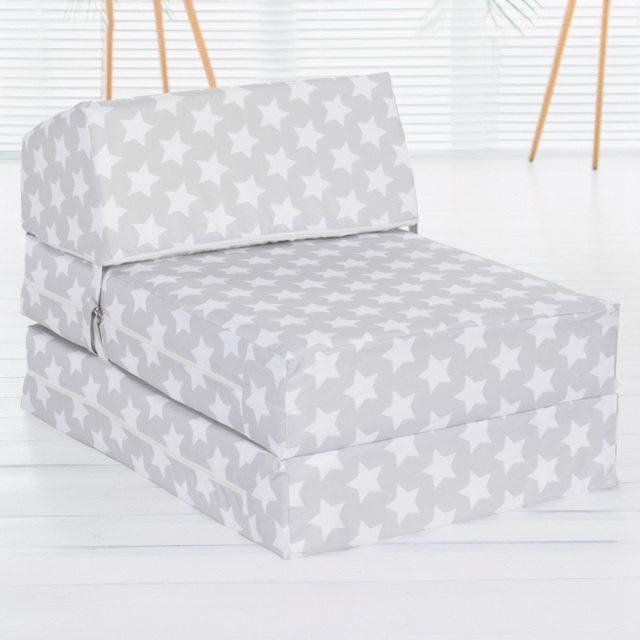 Kaikoo Single Silver Star Foldable Chair Bed - image 1