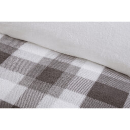 Charcoal King Size Teddy Fleece Duvet Set - thumbnail 3