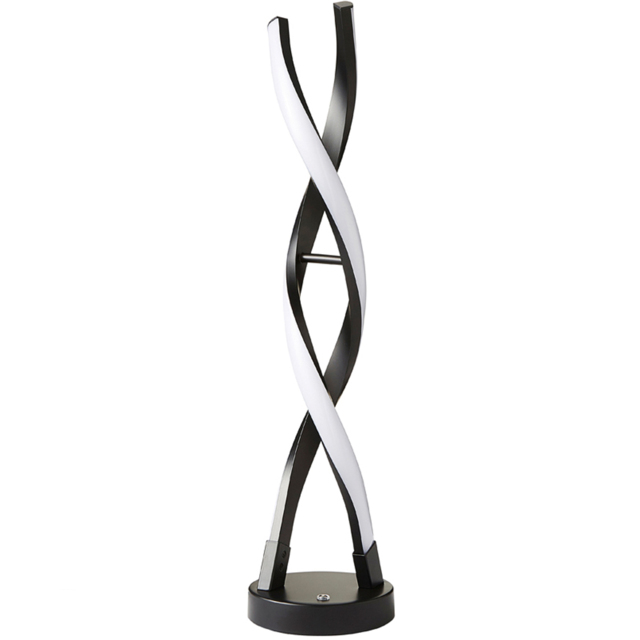 ValueLights Infinity Double Twist Black Integrated LED Table Lamp - image 1