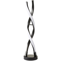 ValueLights Infinity Double Twist Black Integrated LED Table Lamp - thumbnail 1