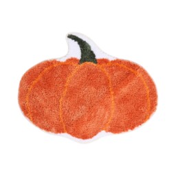 Orange Pumpkin Bathroom Doormat 70 x 60cm - thumbnail 1