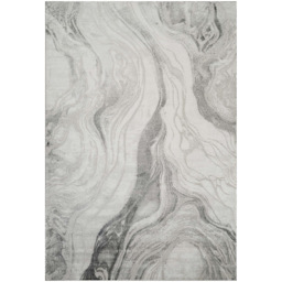Desire Rugs Novu Stream Grey Modern Abstract Metallic Sheen Rug 200 x 290cm - thumbnail 1