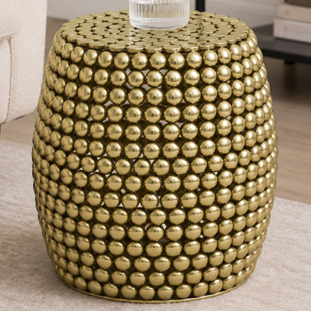 Premier Housewares Templar Gold Finish Side Table - image 1