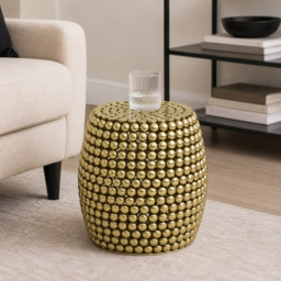 Premier Housewares Templar Gold Finish Side Table - thumbnail 3