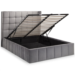 Julian Bowen Gatsby Double Light Grey Ottoman Storage Bed - thumbnail 4