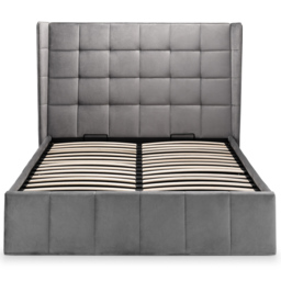 Julian Bowen Gatsby Double Light Grey Ottoman Storage Bed - thumbnail 3