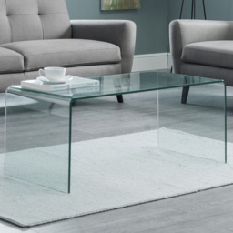 Julian Bowen Amalfi Bent Glass Coffee Table - thumbnail 1
