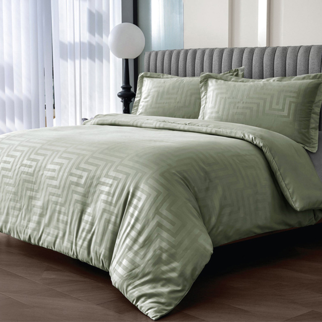 Velosso Larson Single Sage Stripe Duvet Set