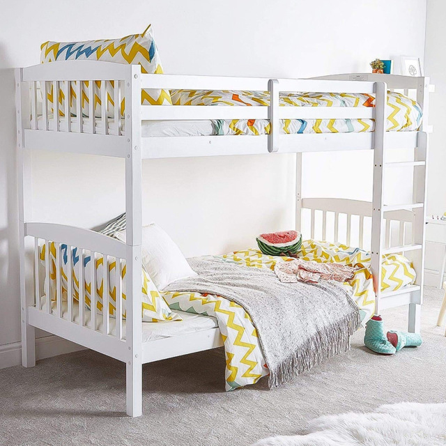 Kosy Koala White Wooden Bunk Bed with Mattresses - image 1