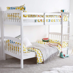 Kosy Koala White Wooden Bunk Bed with Mattresses