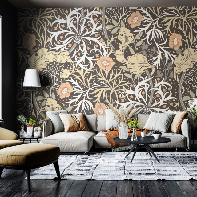 Origin Murals Charcoal Trailing Seaweed Garden Wall Mural - image 1