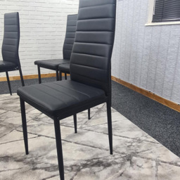 Kosy Koala 4 Seater Rustic Wooden Dining Set Black - thumbnail 3