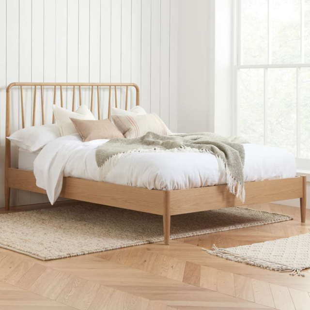 Jesper Double Oak Bed Frame - image 1