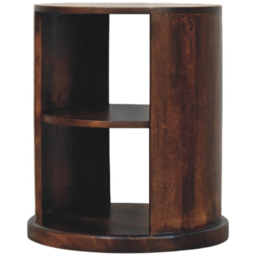 Artisan Furniture Ventura Dark Brown 2 Shelf Solid Wood Side Table - thumbnail 2