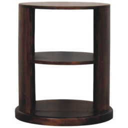 Artisan Furniture Ventura Dark Brown 2 Shelf Solid Wood Side Table - thumbnail 3