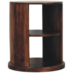 Artisan Furniture Ventura Dark Brown 2 Shelf Solid Wood Side Table - thumbnail 4