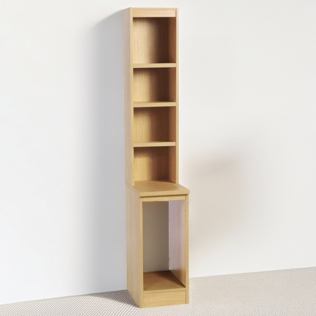 R White Cabinets Brown 4 Shelf Desktop Tower Storage with Hutch - image 1