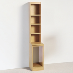 R White Cabinets Brown 4 Shelf Desktop Tower Storage with Hutch - thumbnail 1