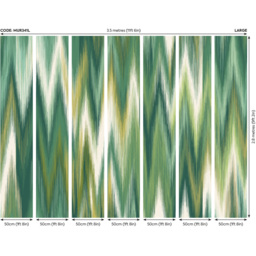 Origin Murals Ikat Zig Zag Green Wall Mural - thumbnail 3