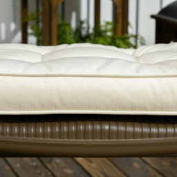 Outsunny Seat Cushion with Ties Cream - thumbnail 3
