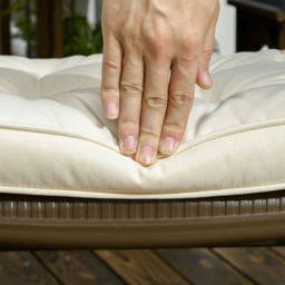 Outsunny Seat Cushion with Ties Cream - thumbnail 4