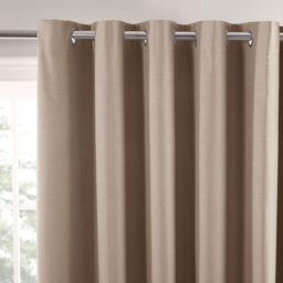 Divante Hoxton Natural Blackout Eyelet Curtains 168 x 137cm - thumbnail 3