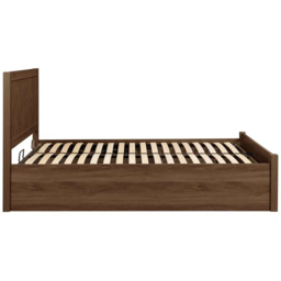 Herringford Walnut Double Chevron Ottoman Bed - thumbnail 4