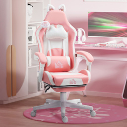 Portland Pink Reclining Gaming Chair with Footrest - thumbnail 1