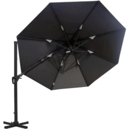 Charles Bentley Grey Premium Cantilever Parasol 3.5m - thumbnail 3