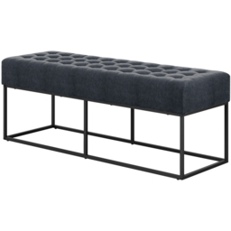 Boden 2 Seater Steel Grey Dining Bench - thumbnail 2