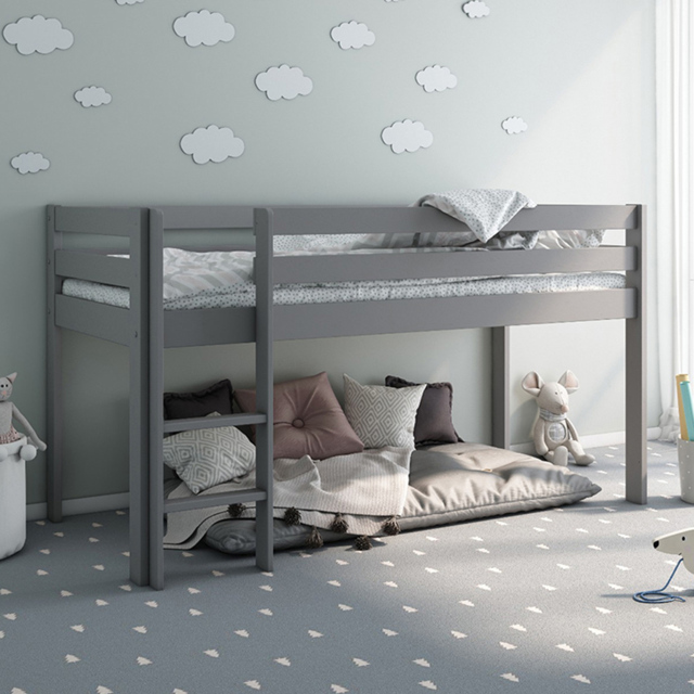 Noomi Midi Grey Single Continental Mid Sleeper Frame - image 1