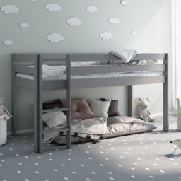 Noomi Midi Grey Single Continental Mid Sleeper Frame - thumbnail 1